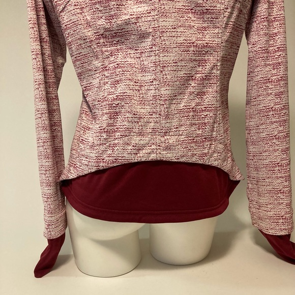 Mondetta Burgundy White Polyester Windbreaker Jacket size M - Picture 10 of 13